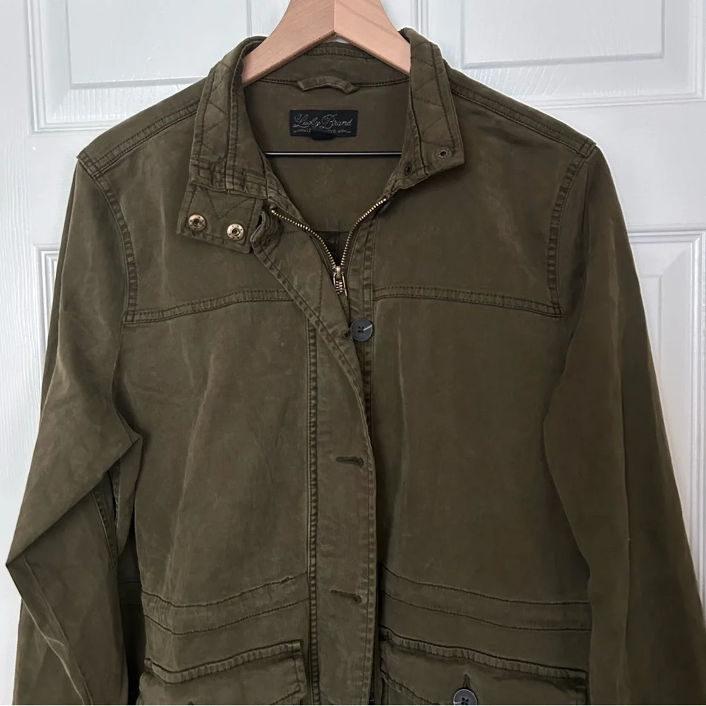 Lucky Brand Olive Utility Jacket Size XL - Picture 2 of 5